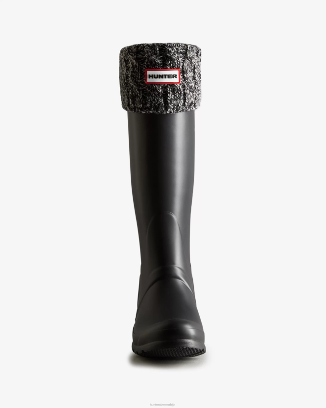 Hunter Високе чарапе за чизме са 6 шавова BLT0500 црно/сиво
