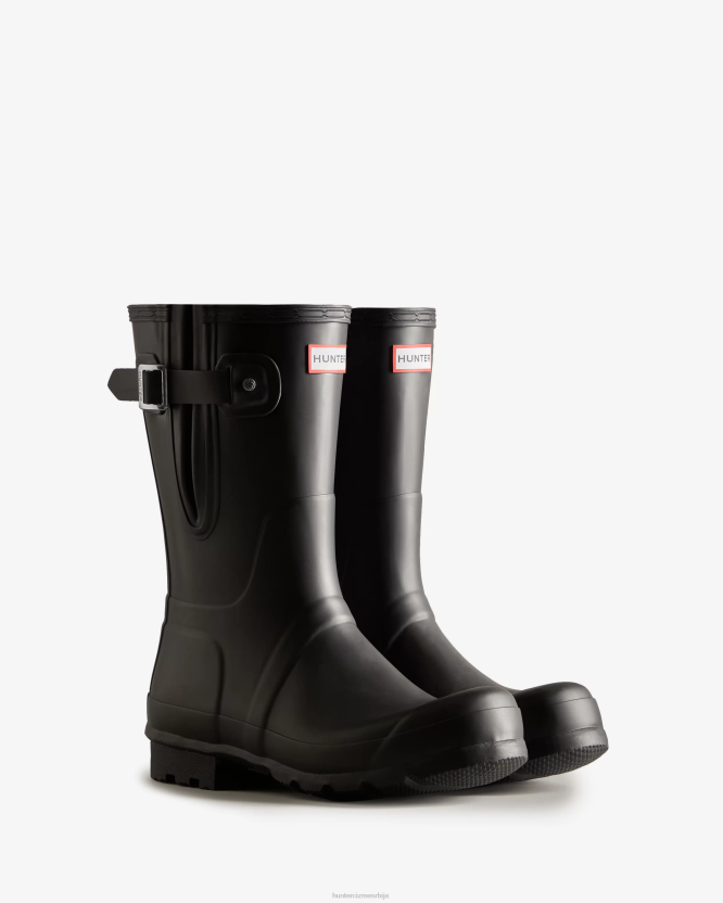 Hunter кратке бочне подесиве чизме за кишу BLT0548 црн