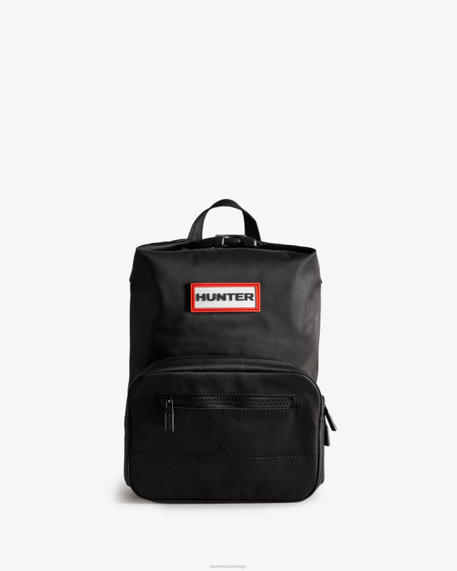 Hunter мини најлонски пионирски ранац са горњим клиповима BLT0423 црн