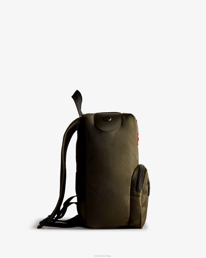 Hunter мини најлонски пионирски ранац са горњим клиповима BLT0424 тамна маслина